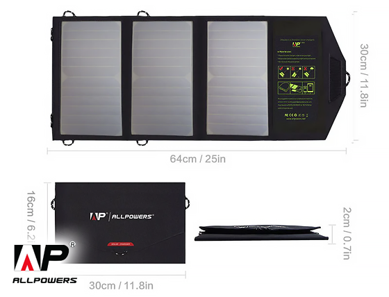 Allpowers: 5V 21W Portable Solar Panel Charger